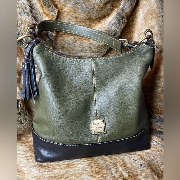 Dooney & Bourke Handbags - Vintage 1970 Dooney & Bourke Sophie Florentine Leather Block Hobo Shoulder